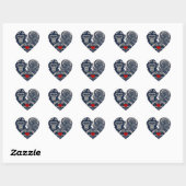 Geliefde steampunk aap met rood hart sticker (Vel)