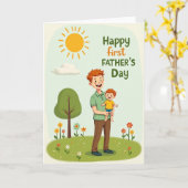 Geliefde Vaderdag Afbeeldingskaart Kaart (Gele Bloem)