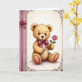 Geliefde Vaderdag Knuffelkaart Kaart (Gele Bloem)