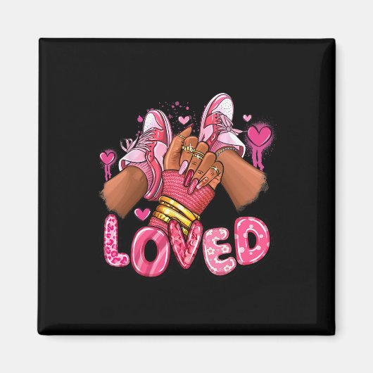 Geliefde Valentijnsdag Afro Sneakers Valentijn vro Magneet (Voorkant)