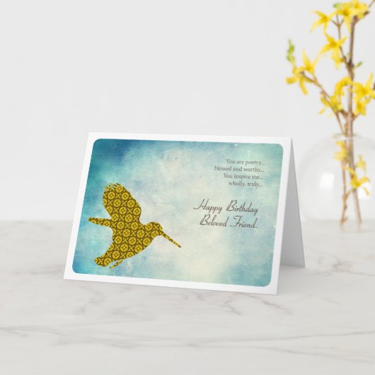 Geliefde verjaardag kaart (Gele Bloem)