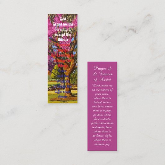 Geliefde Vertrokken Boek Mark Gebed Kaart Contactkaartje (Voorkant / Achterkant)