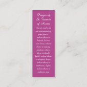 Geliefde Vertrokken Boek Mark Gebed Kaart Contactkaartje (Achterkant)