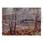 Geliefde Vertrokken Snowy Bridge Sympathy Card (Voorkant Horizontaal)
