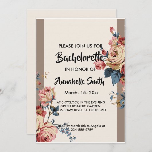 geliefde vrijgezel kaart (Voorkant / Achterkant)