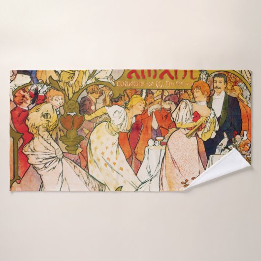 Geliefden, Alphonse Mucha Badhanddoek (Badhanddoek)