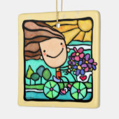  geliefden fietsen met ride Bike Keramisch Ornament (Links)