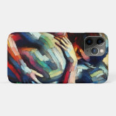 Geliefden omhelzen elkaar in olieverf stijl Case-Mate iPhone case (Achterkant (horizontaal))
