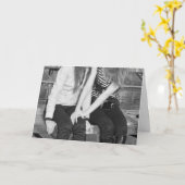 Geliefden op een bankje kaart (Gele Bloem)