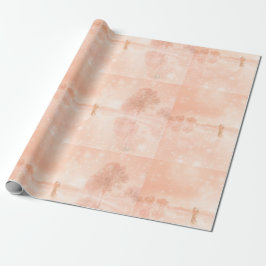 Geliefden op een bevroren vijver cadeaupapier