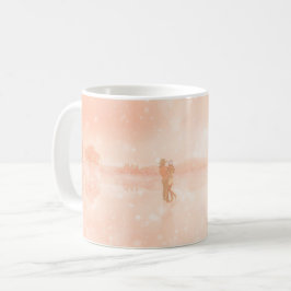 Geliefden op een bevroren vijver koffiemok