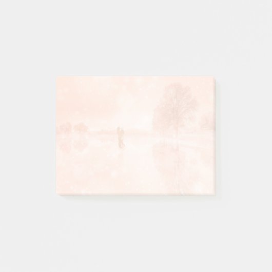 Geliefden op een bevroren vijver post-it® notes (Voorkant)