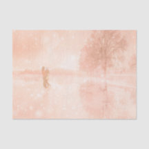 Geliefden op een bevroren vijver         