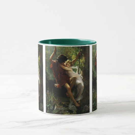 Geliefden op een Schommel. Lente door Pierre Augus Mok (Midden)