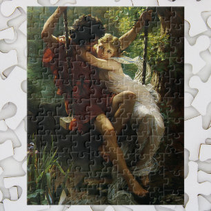 Geliefden op een schommel. Lente van Pierre August Legpuzzel