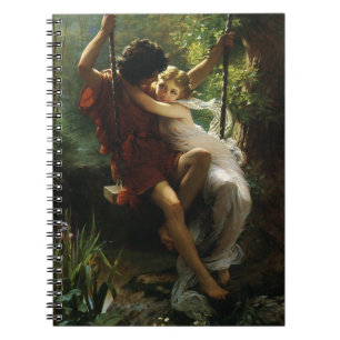 Geliefden op een schommel. Lente van Pierre August Notitieboek