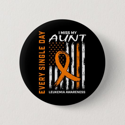 Geliefden ter nagedachtenis van tante leukemie bew ronde button 5,7 cm (Voorkant)
