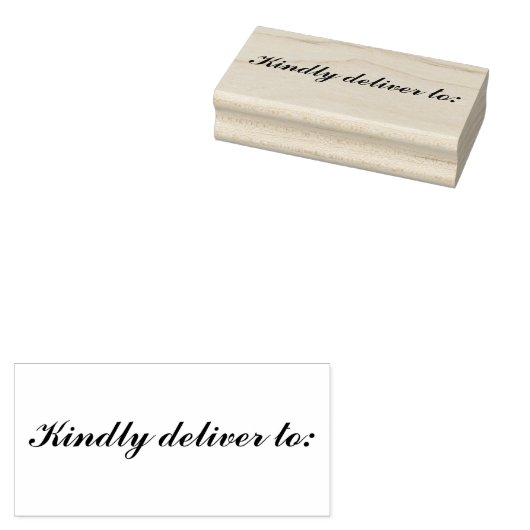 Gelieve af te leveren aan rubberen stempel (Gestempeld)