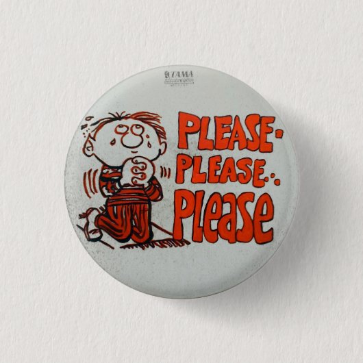 Gelieve alstublieft ronde button 3,2 cm (Voorkant)