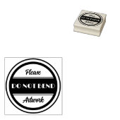 gelieve artwork NIET TE BUIGEN Rubberstempel (Gestempeld)
