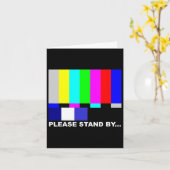 Gelieve bij televisie-tv-testpatroon Halloween te  Kaart (Gele Bloem)