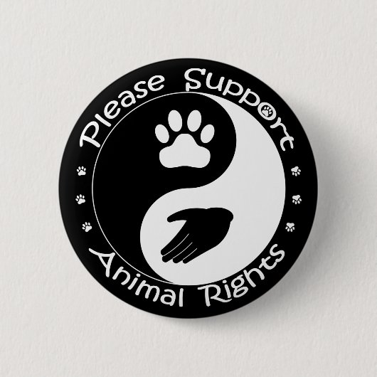 Gelieve de Button Dierenrechten te ondersteunen (Voorkant)