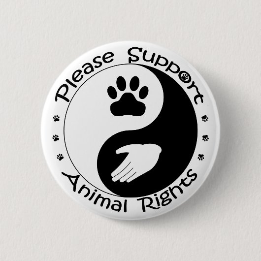 Gelieve de Button Dierenrechten te ondersteunen (Voorkant)