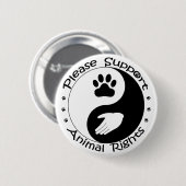Gelieve de Button Dierenrechten te ondersteunen (Voorkant /achterkant)