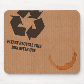 "gelieve de doos te recyclen" kartonnen muismat