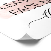 Gelieve de Face Mask Beauty Salon Spa Safety Post  Poster (Hoek)