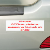 gelieve de officier snelheid onmiddellijk te verwi bumpersticker (Op auto)