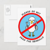 Gelieve de zeegarens niet te voeden briefkaart (Voorkant / Achterkant)