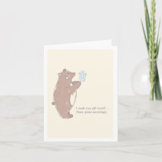 Gelieve dienovereenkomstig te prijzen. Grappig voo Kaart