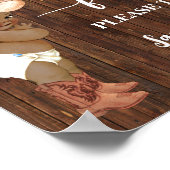 Gelieve een AA Cowboy Baby shower te nemen Poster (Hoek)