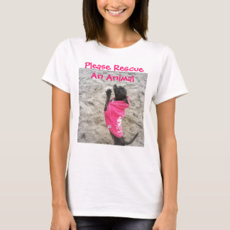 Gelieve een dier te redden t-shirt