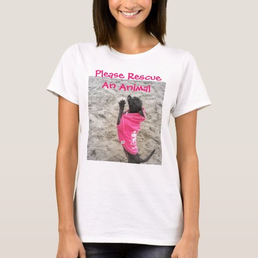 Gelieve een dier te redden t-shirt (Voorkant)