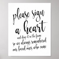 Gelieve een hart te tekenen Huwelijk Rustiek bord