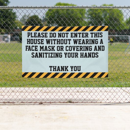 Gelieve een masker te Draag Spandoek (Insitu)