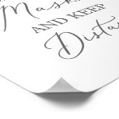 Gelieve een maskerpampas-grasbord te draag poster (Hoek)