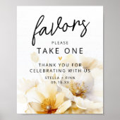 Gelieve een witte gouden bloem te nemen poster (Voorkant)