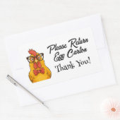 Gelieve Eierdoos Terug te Brengen Boerderij Verse Rechthoekige Sticker (Envelop)