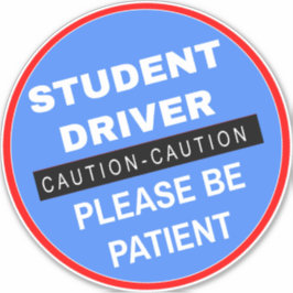 Gelieve Geduld te Oefenen Leerling Bestuurder - Wa Sticker
