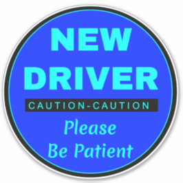 Gelieve Geduld te Oefenen "Nieuwe Bestuurder" - Wa Sticker
