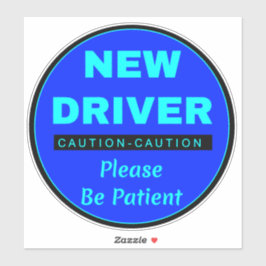 Gelieve Geduld te Oefenen "Nieuwe Bestuurder" - Wa Sticker