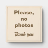 Gelieve geen foto's fotoplaat (Voorkant)