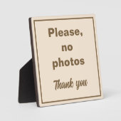 Gelieve geen foto's fotoplaat (Voorkant)