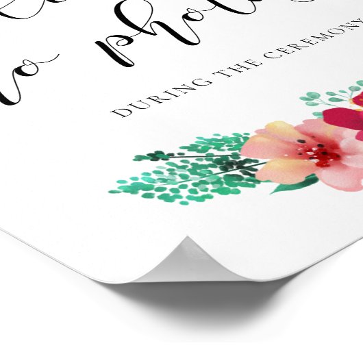 Gelieve geen foto's te maken met een bruiloft met  poster (Hoek)