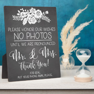 Gelieve geen mobiele telefoonfoto's voor weddensch fotoplaat