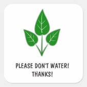 Gelieve geen water Stickers - Planten (Voorkant)