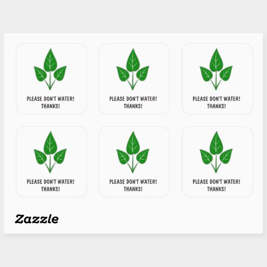 Gelieve geen water Stickers - Planten (Vel)